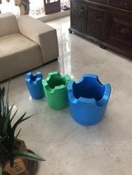 Taburete Tres-Legged respetuoso del medio ambiente del EPP que empalma para la decoración casera de la sala de estar